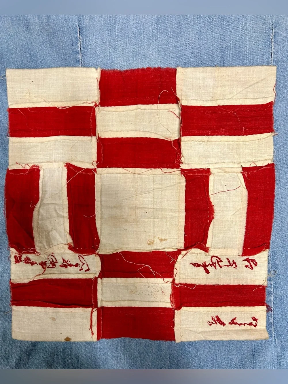 Wonderful 1895 signature quilt square